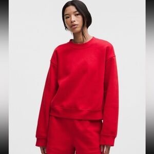 Lululemon Steady State SuperLoft Crew Oxford Red XS